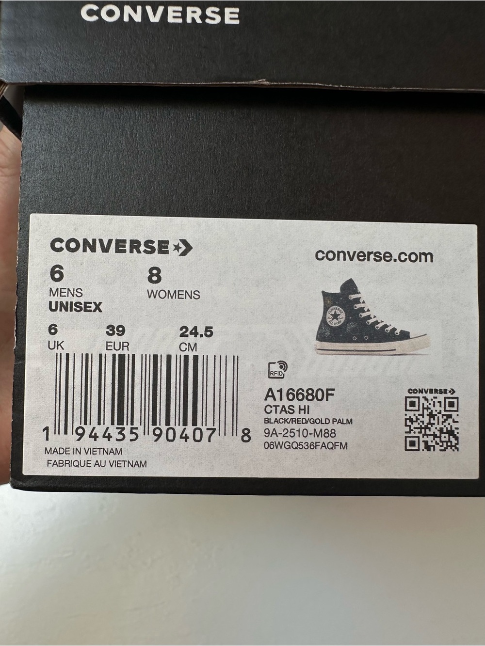Embroidered Converse High Top Sneakers - Picture 10 of 10